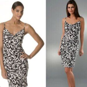 DIANE VON FURSTENBERG "Vintage" Annette Black & White Silk Jersey Slip Dress NEW
